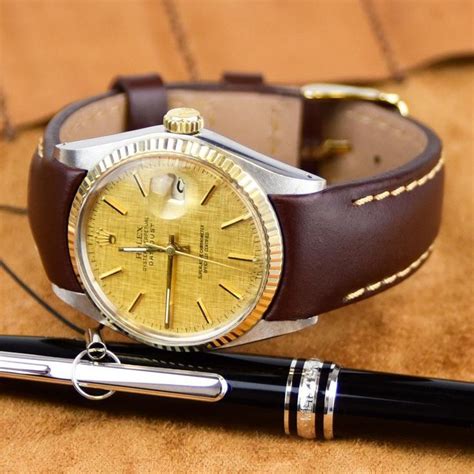 fake rolex watch straps uk|vintage rolex datejust leather strap.